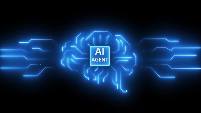 Multi agent AI systems concept on transparent background. AI driven solutions streamline workflows, Decision, Automate daily Tasks.Motion graphics of multiple AI concept. 4k motion video