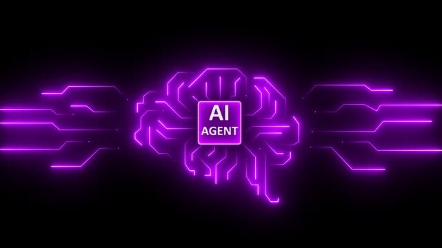 Multi agent AI systems concept on transparent background. AI driven solutions streamline workflows, Decision, Automate daily Tasks.Motion graphics of multiple AI concept. 4k motion video