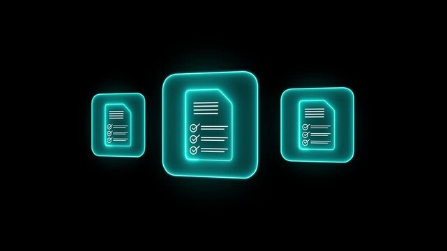 Digital checklist and approval workflow showing business document concept. process optimization, and quality verification with high efficiency.motion graphic of business document concept. 4k video
