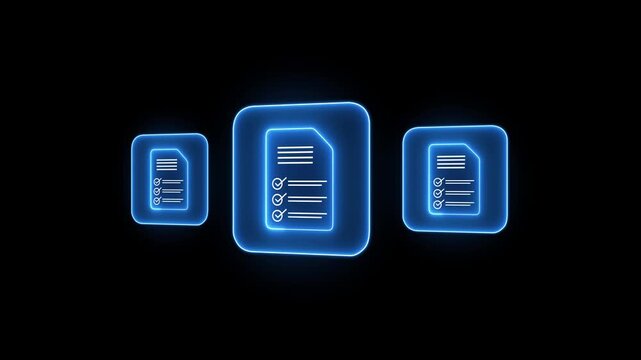 Digital checklist and approval workflow showing business document concept. process optimization, and quality verification with high efficiency.motion graphic of business document concept. 4k video