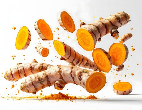 Turmeric Root Kunyit Levitating Indonesian Herbal Wellness