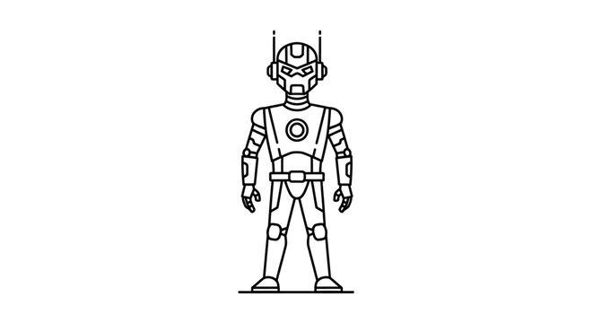 Futuristic Robot Warrior Character Design