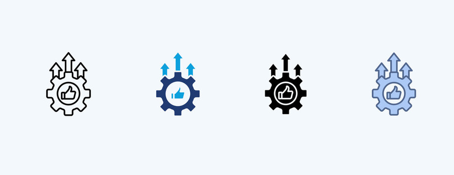 Operational Excellence Multiple Icon Illustration Vector