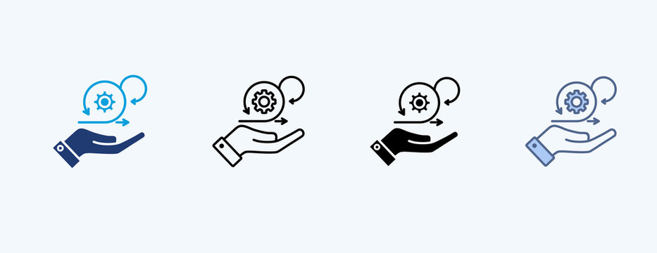 Agile Practice Multiple Icon Illustration Vector