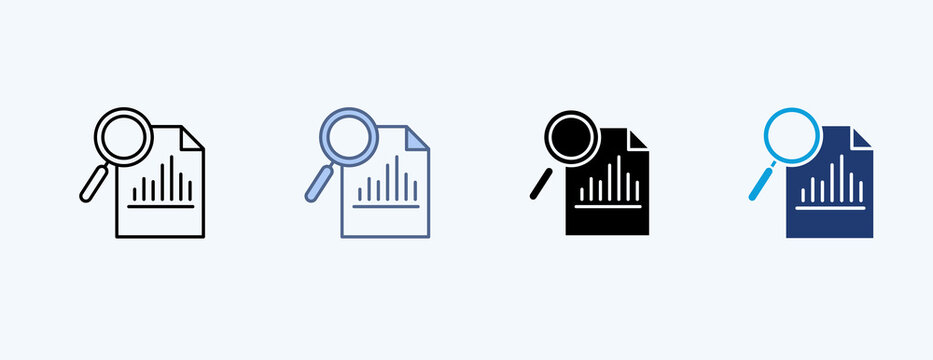 Data Analysis Multiple Icon Illustration Vector