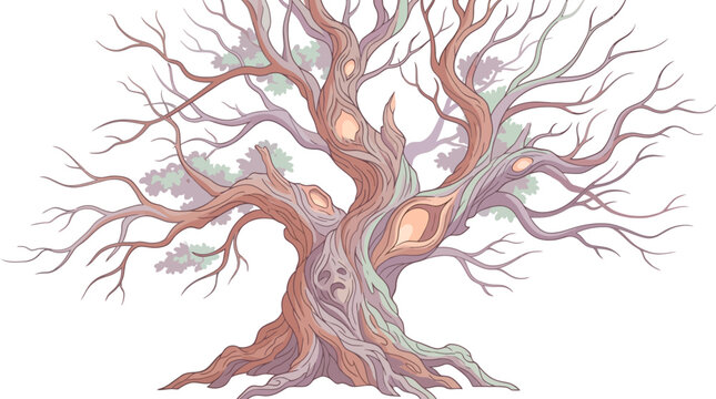 Dead Tree Branches Isolated.
