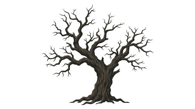 Dead Tree Silhouette Illustration.