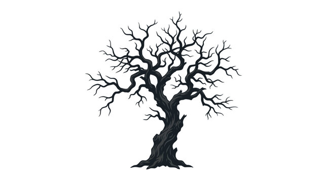 Dead Tree Silhouette Illustration.