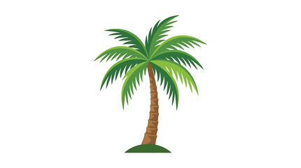 Obraz premium A palm tree stands alone on a small mound of green grass outdoors.