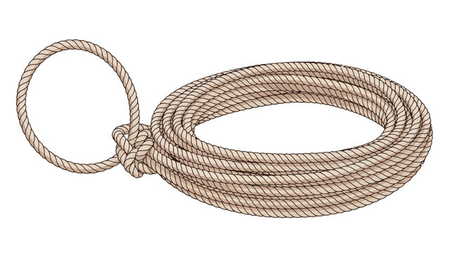 Coiled Rope with Knot.