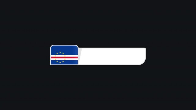 Cape Verde flag sports lower third animation for broadcast and tv graphics, 4k alpha channel