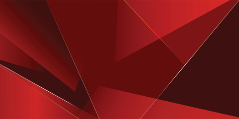Luxury abstract red background featuring futuristic geometric polygon shapes and sharp diagonal lines with glowing light accents. Premium modern design with vibrant red and maroon gradients © Mall11