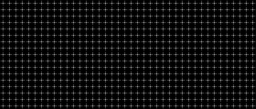 Seamless pattern Star rounded grid blueprint, black surface. Dense spacing geometry layout, interface wireframes dashboards planning pages engineering diagrams technology visuals.