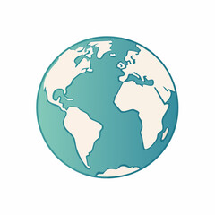 Obraz premium Stylized Illustration of Planet Earth