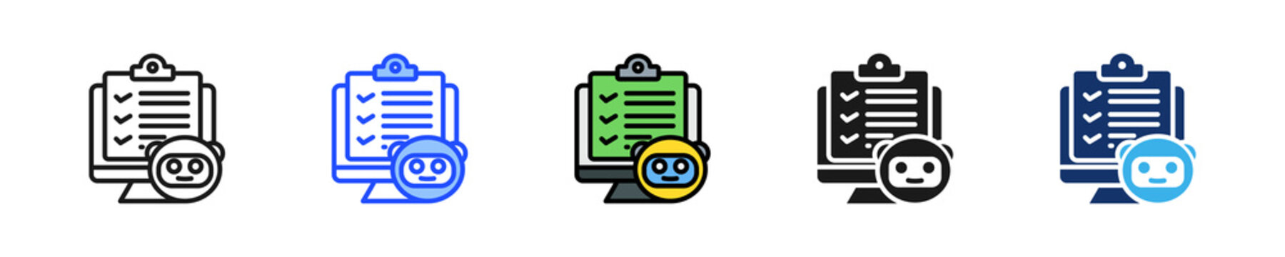 Test Automation Icon Collection With Multiple Styles