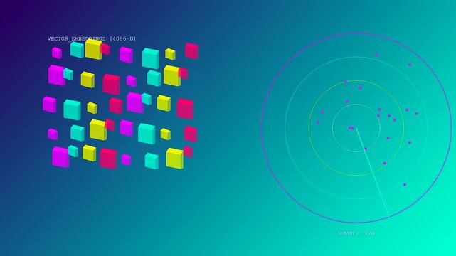 Understanding the intricate LLM Thinking Process involves visualizing high dimensional vector embeddings and dynamic semantic radar scans within an abstract data architecture.