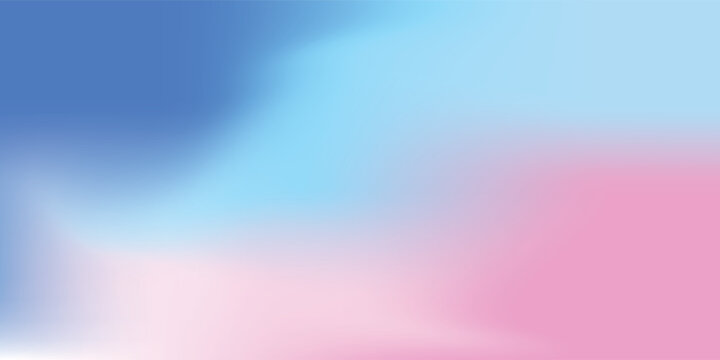 Bright blue, white, and pink gradient with a smooth blend creating a vibrant and uplifting abstract background.