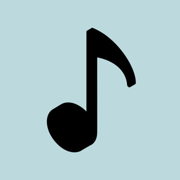 Black eighth note musical symbol.