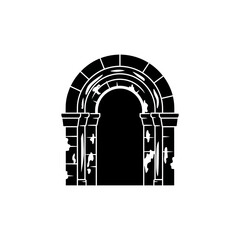 Fototapeta premium Ancient Stone Archway Entrance with Rustic Texture, Symbolizing History and Passage