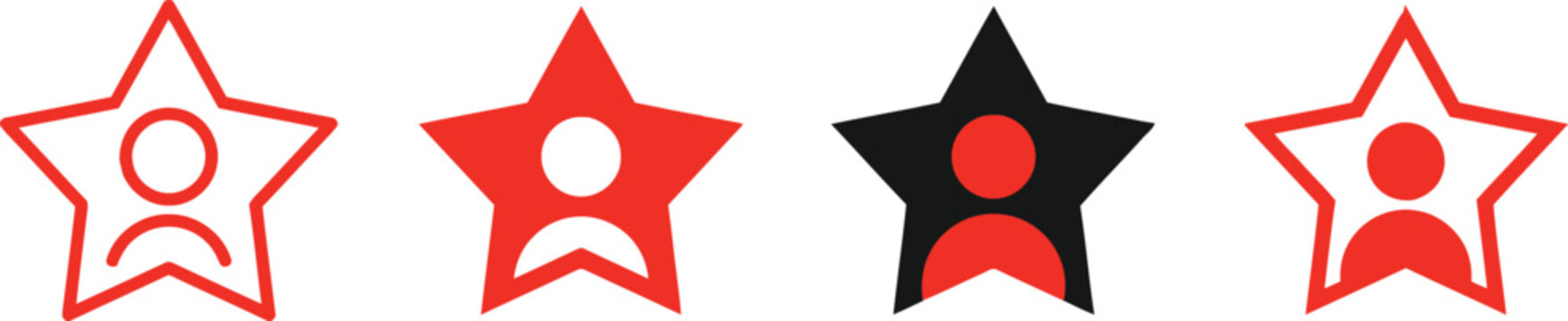User rating icons set outline filled and negative feedback