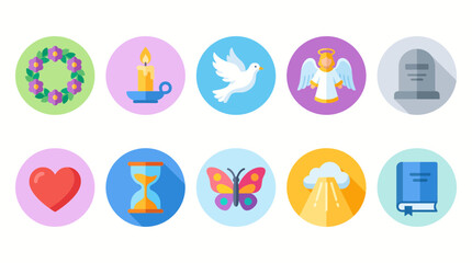 Fototapeta premium symbols icons peace love heart.