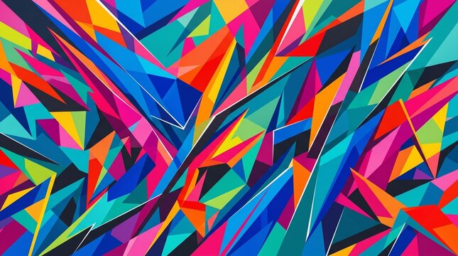 Abstract Geometric Background with Sharp Angular Shapes