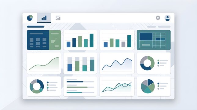 Minimalist Financial Planning Dashboard UI Illustration