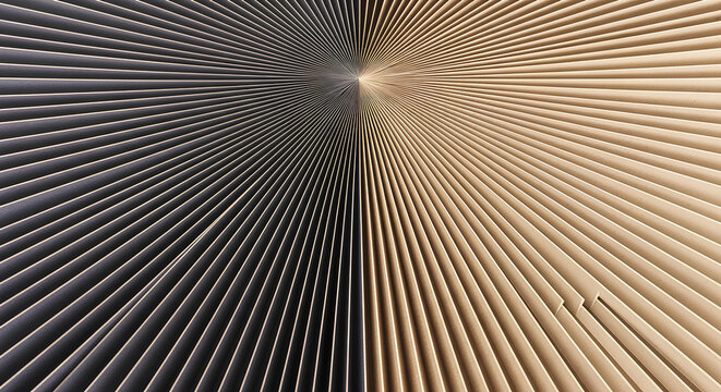Minimalist Swiss Design Radial Geometric Abstract Digital Illustration