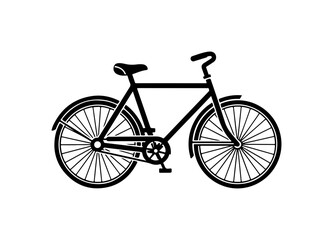 Fototapeta premium Classic Black Bold Bicycle Vector Illustration