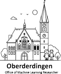 Fototapeta premium Historic European town hall and church architectural landmark
