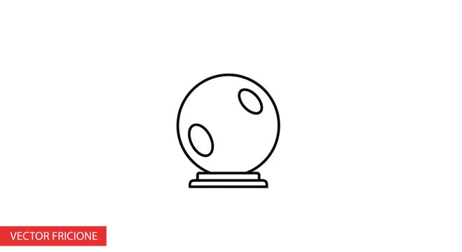 Crystal Ball Icon, Fortune Telling, Magic Sphere, Mystical Orb, Prediction Tool
