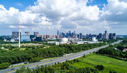 Obraz premium China Cityscape: Industry & Urban Development on Display