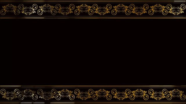 vintage background with golden floral ornament