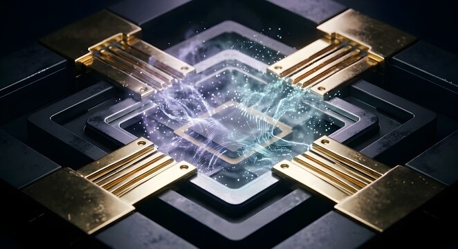 Quantum Computing Core with Secure Qubit Entanglement and Gold Hardware