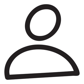 Abstract Human Figure Silhouette Icon - Modern Minimalist Design for Adobe Stock
