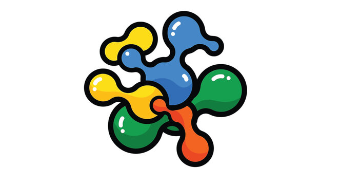 Colorful Liquid Blob Graphic Design Element.