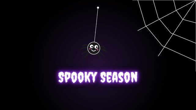 Animated Spooky season Halloween decorations web.