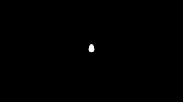 Minimal UI Loading Animation 2 Circle Dot Shape Up and Down Clean White Loop Transparent Background