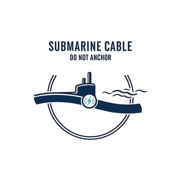 Submarine cable warning sign.