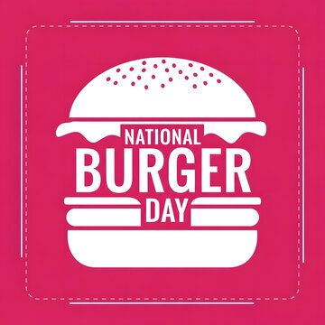 National Burger Day logo with hamburger icon