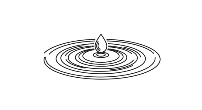 Water Drop Ripples: Abstract Concept of Impact, Change, and Flow
