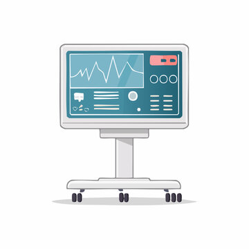Medical Monitor with Heartbeat Waveform