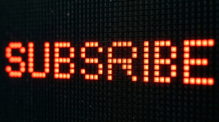 Fototapeta premium Subscribe neon sign board text.
