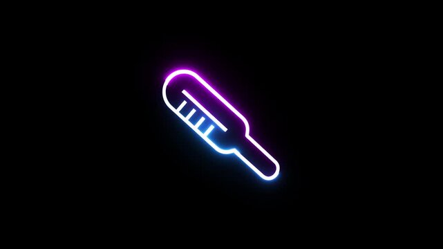 Thermometer medical icon animation background.