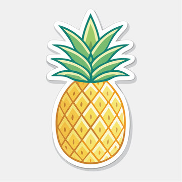 Stylized Pineapple Sticker