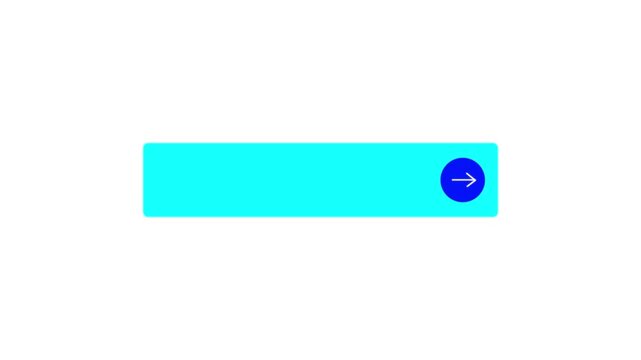 minimal rounded rectangle popup notification animation with arrow button.
