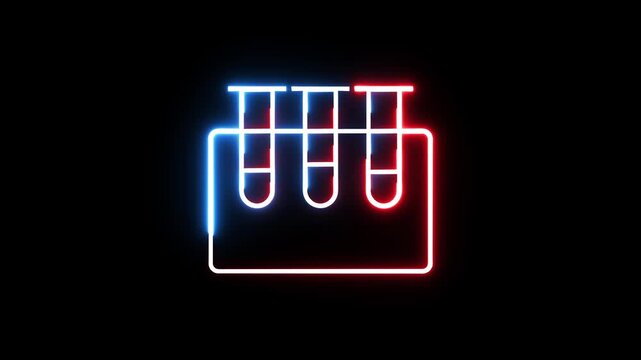 medical laboratory test icon animation background.