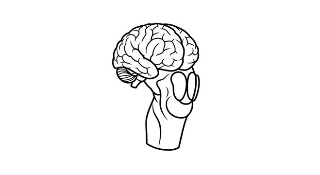Human Brain Anatomy Illustration, Medical Science, Neurological System