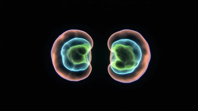 Cell Division Process in Dark Biotechnology Background