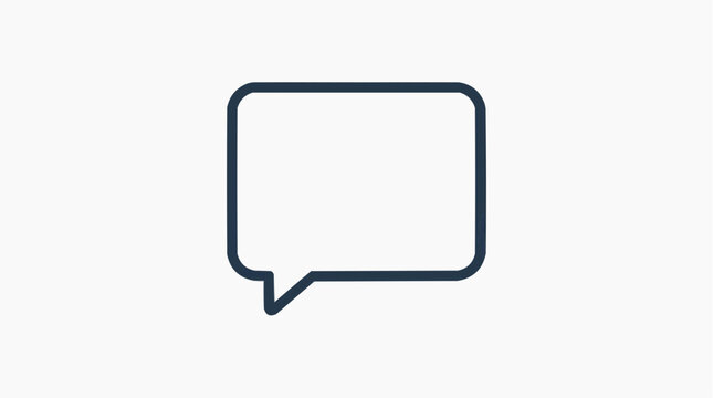 Speech Bubble Icon: An isolated speech bubble icon, a symbol of communication and dialogue, ready to represent ideas, thoughts, and conversations.